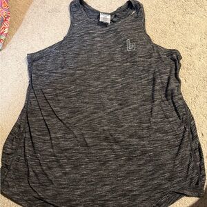 Burn Boot Camp gray tank top with open back